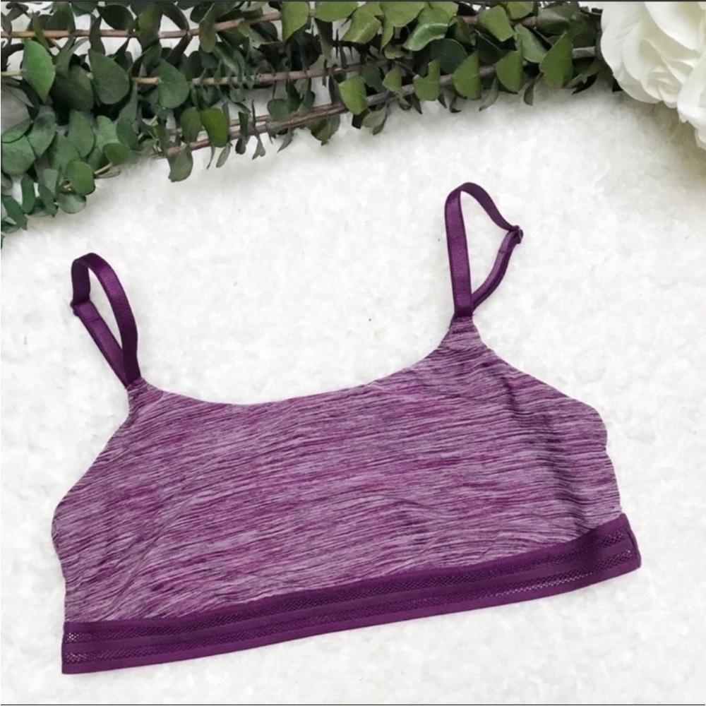 New Victoria's Secret Small Purple Banded Scoopneck Cutout Bralette